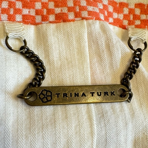 Trina Turk Jacket Blazer Size 8 Beatrix Tribal Embroidered Colorful Zip Up - Picture 14 of 16